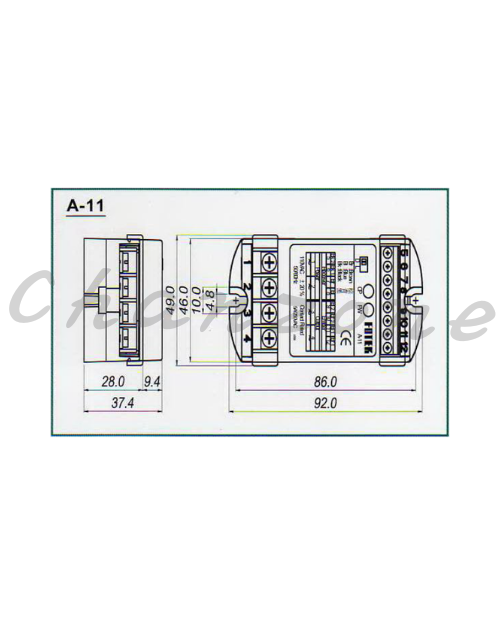 陽明電機 T12系列-放大器+光電頭 自動門專用光電傳感器 A-11-110V+SC-6M